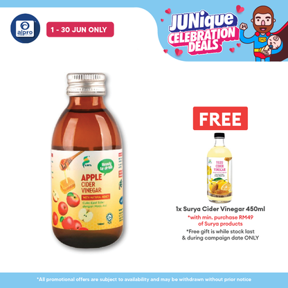 Surya Ready To Drink Apple Cider Vinegar With Natural Honey 150ml | Enriched With Natural Goodness Surya
