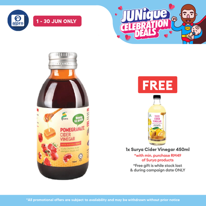 Surya Ready To Drink Pomegranate Cider Vinegar With Natural Honey 150ml | Enriched With Natural Goodness Surya
