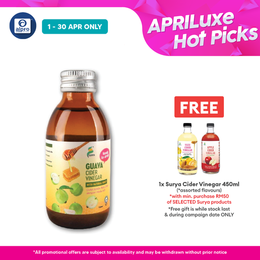 Surya Ready To Drink Guava Cider Vinegar With Natural Honey 150ml | Enriched With Natural Goodness Surya