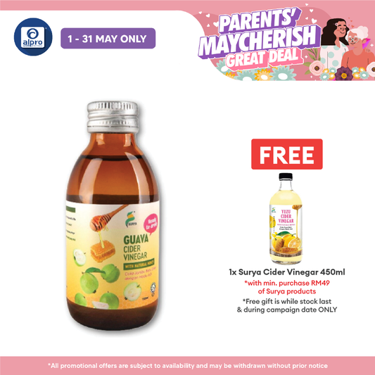 Surya Ready To Drink Guava Cider Vinegar With Natural Honey 150ml | Enriched With Natural Goodness Surya