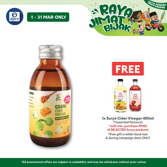 Surya Ready To Drink Guava Cider Vinegar With Natural Honey 150ml | Enriched With Natural Goodness Surya