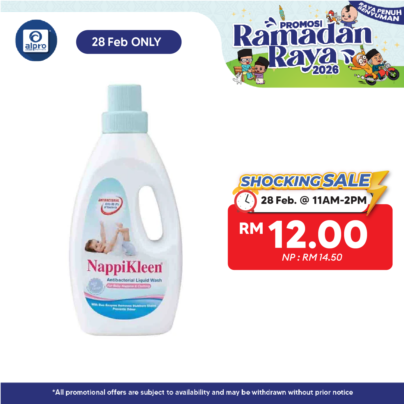 Nappikleen Anti-Bacterial Wash 1kg | Kills 99.9% of Bacteria Nappikleen