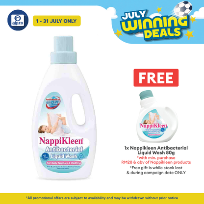 Nappikleen Anti-Bacterial LIiquid Wash 1.85kg | Kills 99.9% of Bacteria Nappikleen