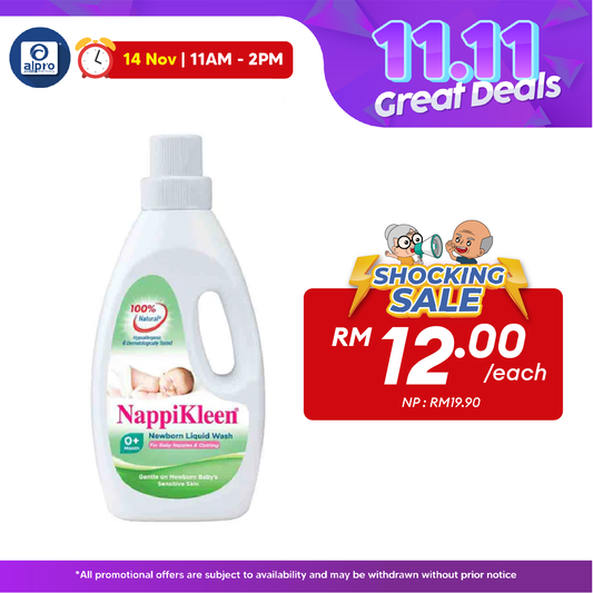 Nappikleen New Born Liquid Wash 1kg | For Baby Napples & Clothing Nappikleen