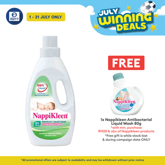 Nappikleen New Born Liquid Wash 1kg | For Baby Napples & Clothing Nappikleen
