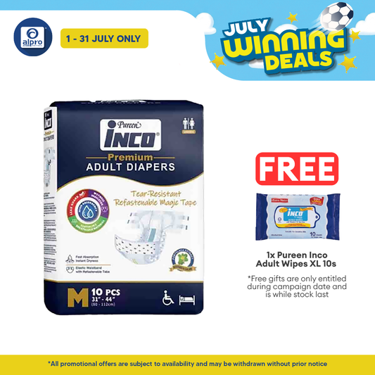 Pureen Inco Premium Adult Diapers | Size: M Pureen