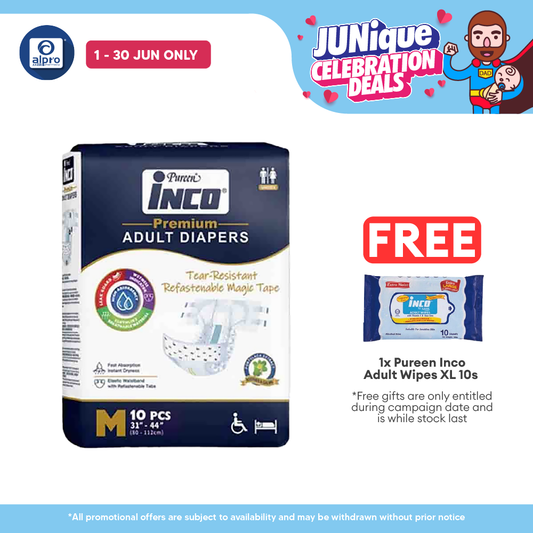 Pureen Inco Premium Adult Diapers | Size: M Pureen