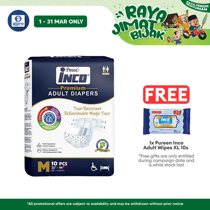 Pureen Inco Premium Adult Diapers | Size: M Alpro Pharmacy
