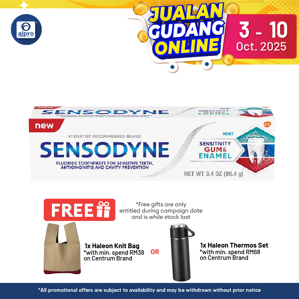 Sensodyne Sensitivity & Gum Enamel 100g | Protects Gum & Enamel Alpro Pharmacy