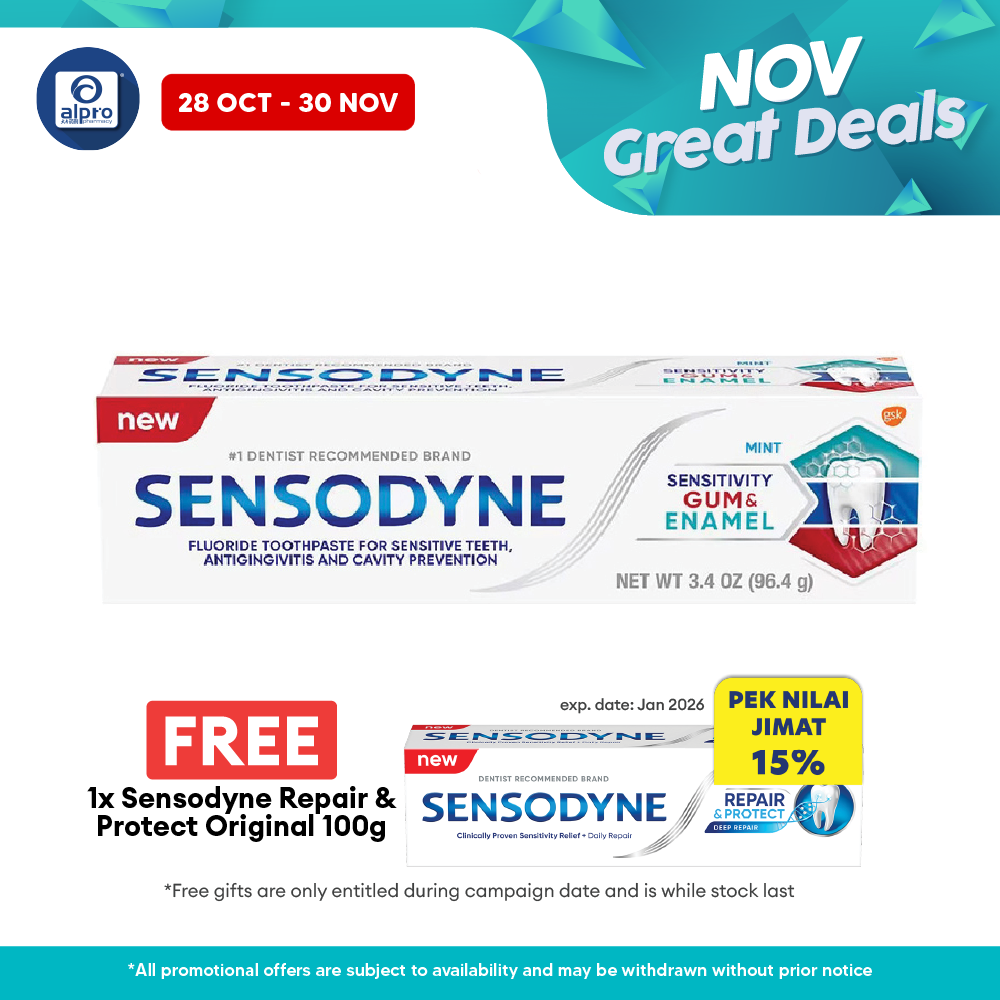 Sensodyne Sensitivity & Gum Enamel 100g | Protects Gum & Enamel Alpro Pharmacy
