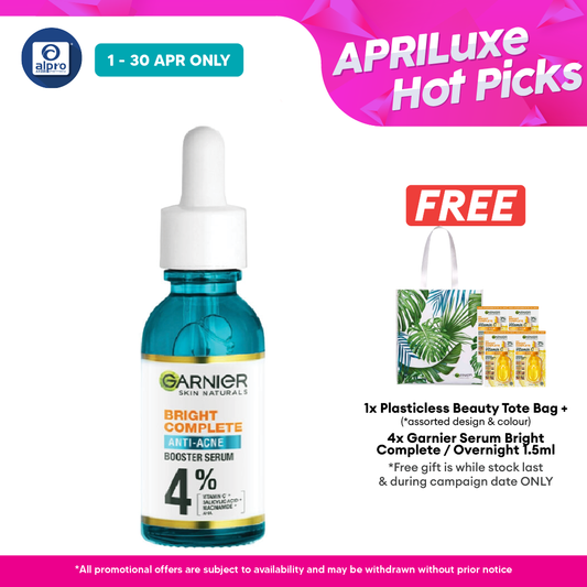 Garnier Bright Complete Anti-Acne Serum 30ml | Reduce Acne Sign in 7 Days Garnier
