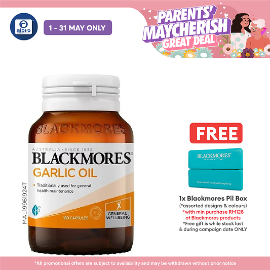 Blackmores Garlic Oil 180s | Cardiovascular Support Blackmores