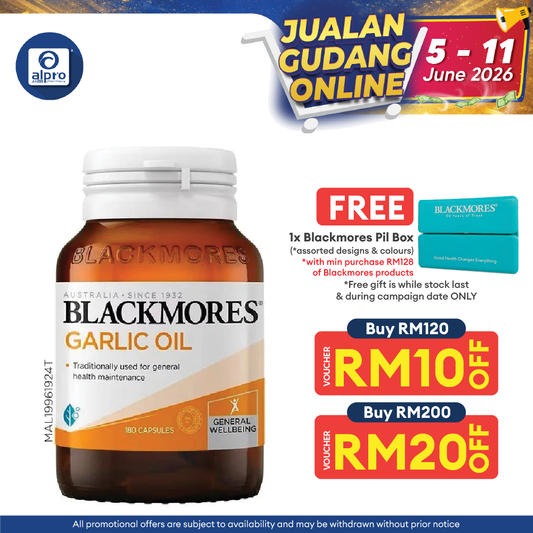 Blackmores Garlic Oil 180s | Cardiovascular Support Blackmores
