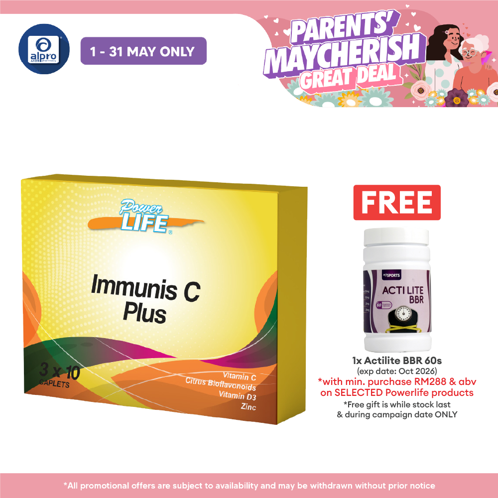 Powerlife Immunis C Plus 3 X 10s | Zinc Immune Support Powerlife