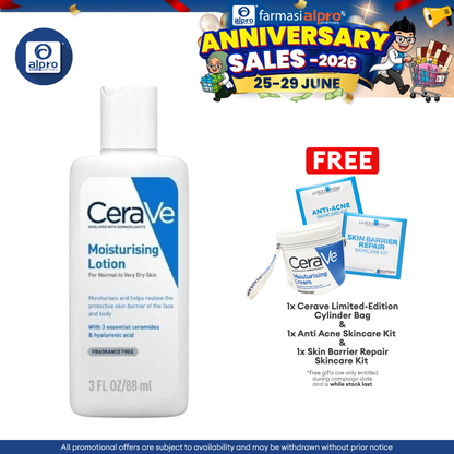 Cerave Daily Moist Lotion 88ml | Provides Long-Lasting Hydration Cerave