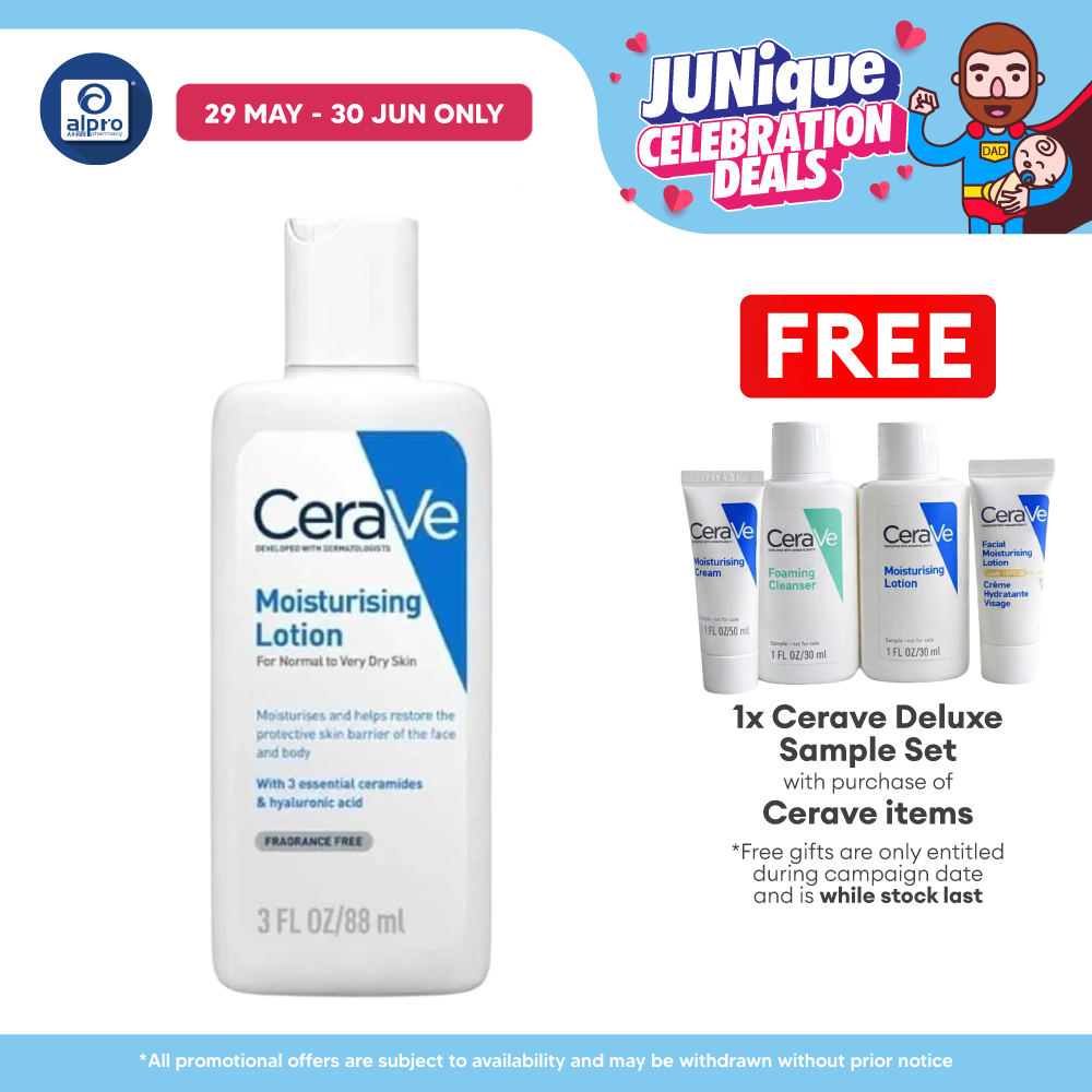 Cerave Daily Moist Lotion 88ml | Provides Long-Lasting Hydration Cerave