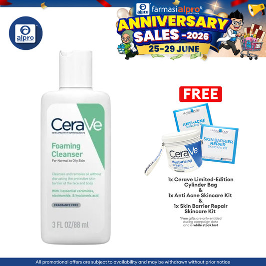 Cerave Foaming Cleanser 88ml | Helps Restore Skin Moisture Cerave