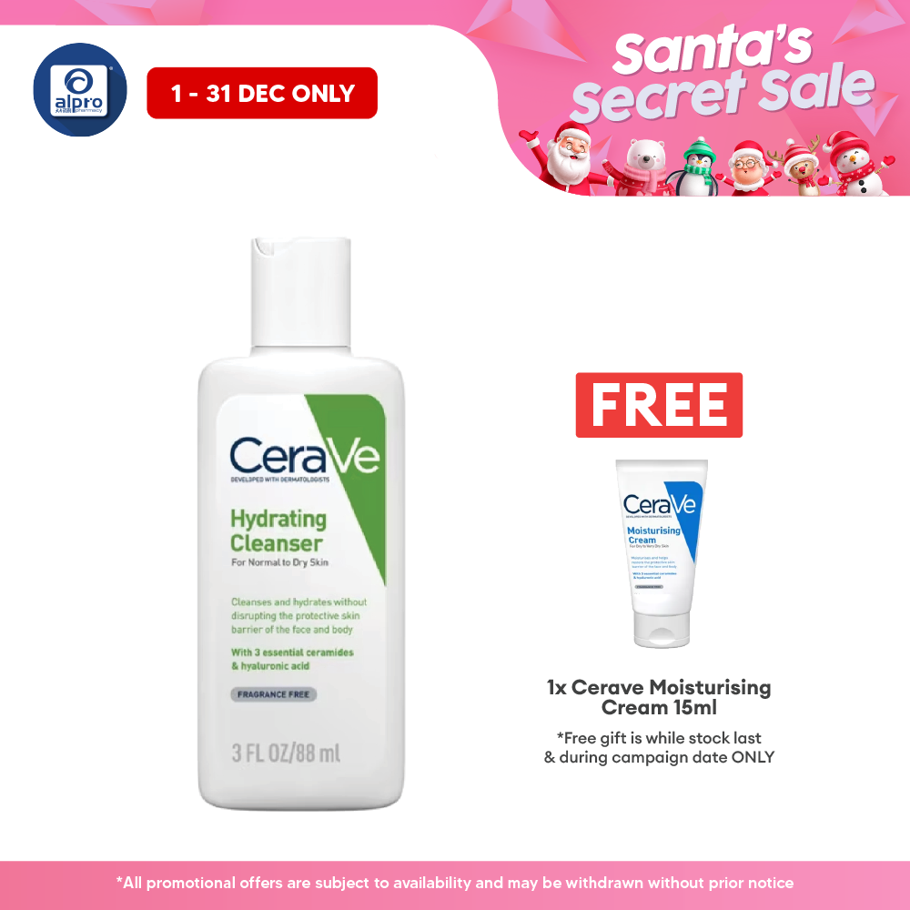 Cerave Hydrating Cleanser 88ml | For Normal and Dry Skin Cerave