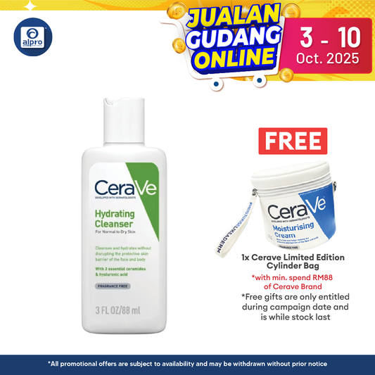 Cerave Hydrating Cleanser 88ml | For Normal and Dry Skin Alpro Pharmacy