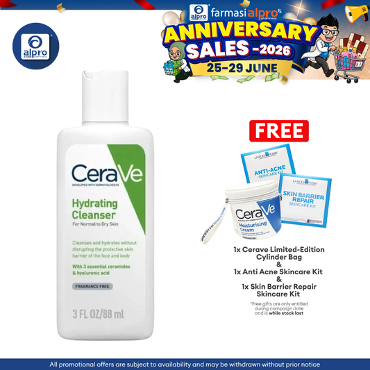 Cerave Hydrating Cleanser 88ml | For Normal and Dry Skin Cerave