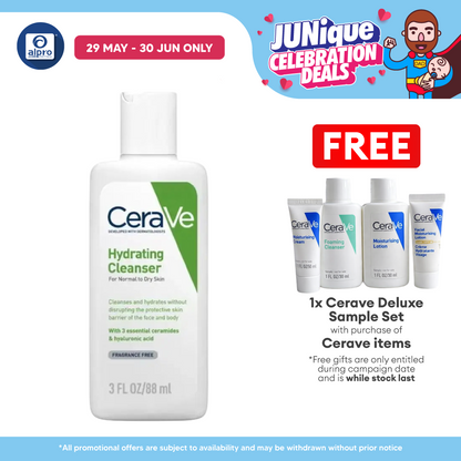 Cerave Hydrating Cleanser 88ml | For Normal and Dry Skin Cerave