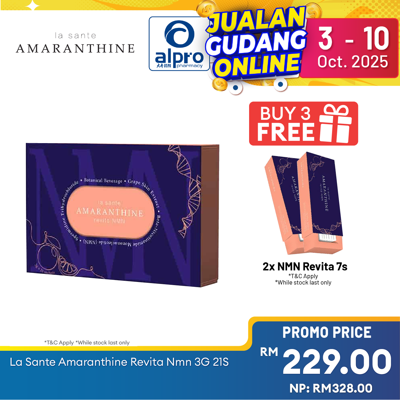 La Sante Amaranthine Revita Nmn 3g (21s) | Support Cellular Health & Promote Healthy Aging Alpro Pharmacy