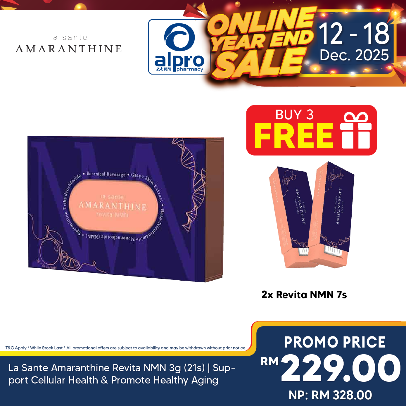 La Sante Amaranthine Revita NMN 3g (21s) | Support Cellular Health & Promote Healthy Aging