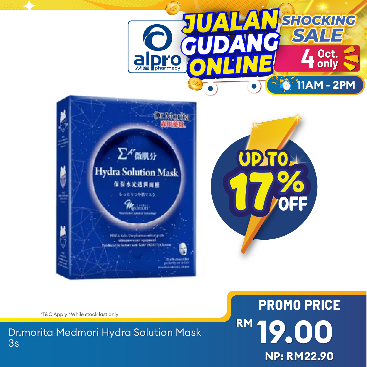 Dr.morita Medmori Hydra Solution Mask 3s Alpro Pharmacy