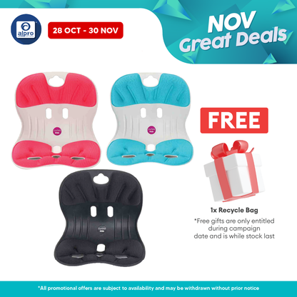 Curble Posture Corrective Chair Kids 1s (Pink, Black, Mint) Alpro Pharmacy