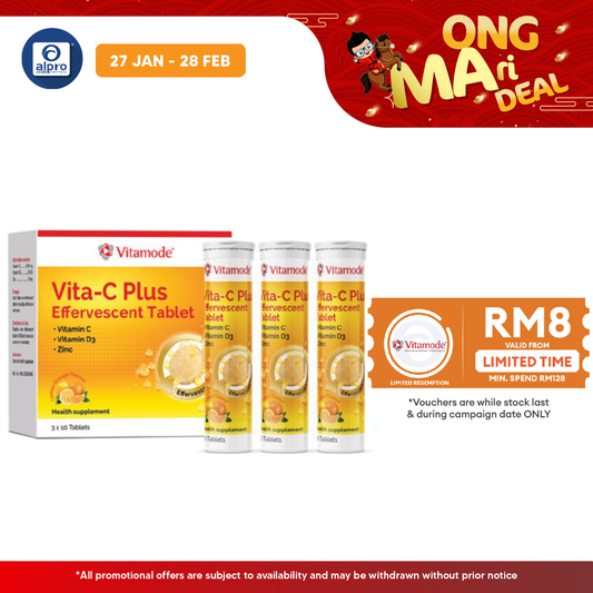 Vitamode Vita-C Plus Effervescent 30s | Helps to Strenghthen Body Vitamode