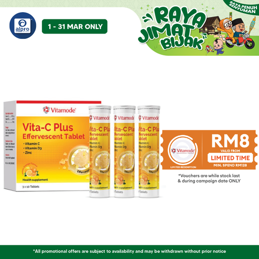 Vitamode Vita-C Plus Effervescent 30s | Helps to Strenghthen Body Vitamode