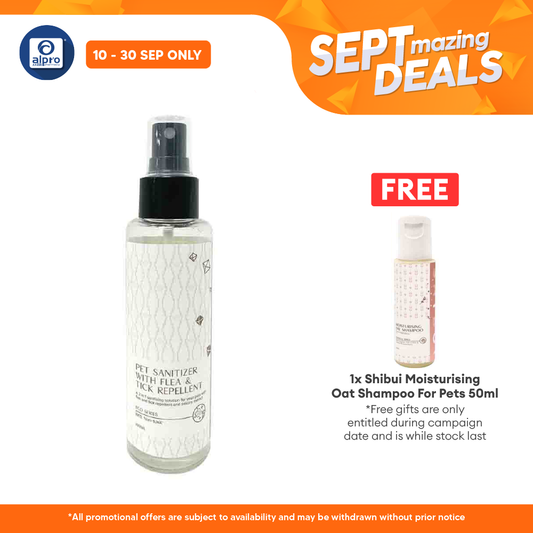 Shibui Pet Sanitizer With Flea & Tick Repellent 100ml Alpro Pharmacy
