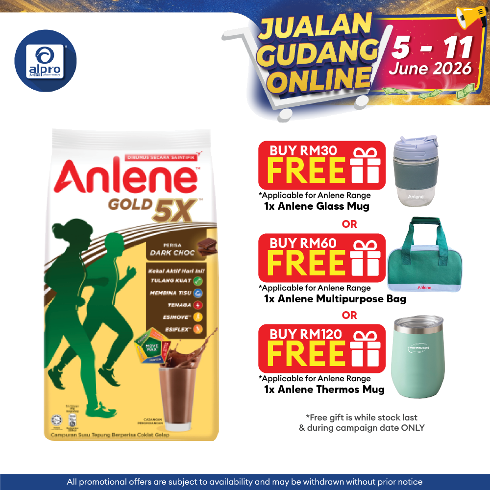 (WS) Anlene Gold 5X Dark Choc 550G Anlene