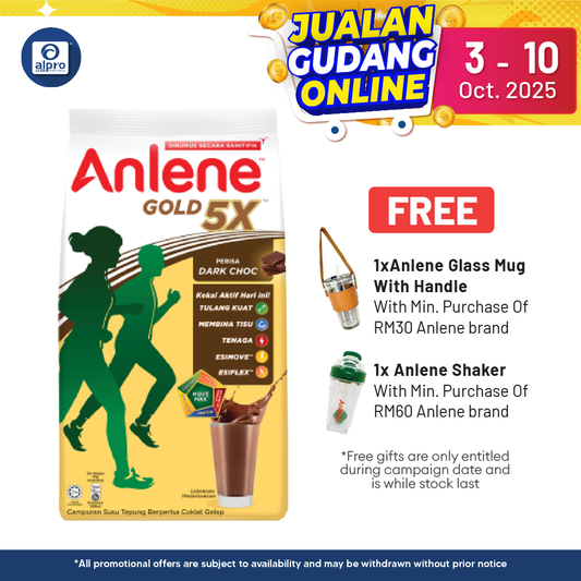 (WS) Anlene Gold 5X Dark Choc 550G Anlene