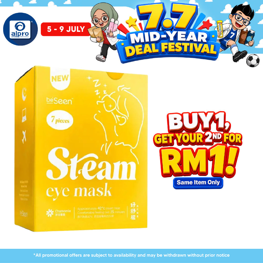 Beseen Steam Eye Mask Yellow 7s | Helps to Reduce Dry Eye Symptoms Beseen