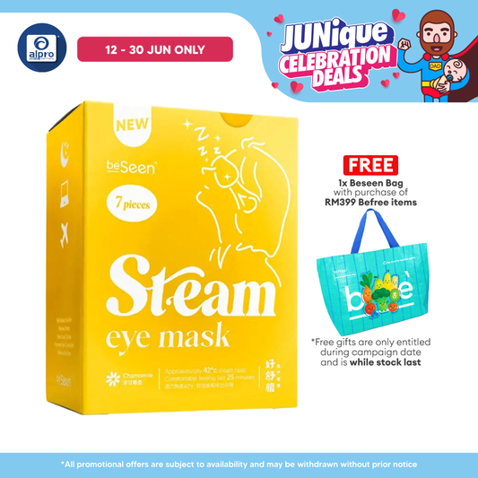 Beseen Steam Eye Mask Yellow 7s |Helps to Reduce Dry Eye Symptoms Beseen