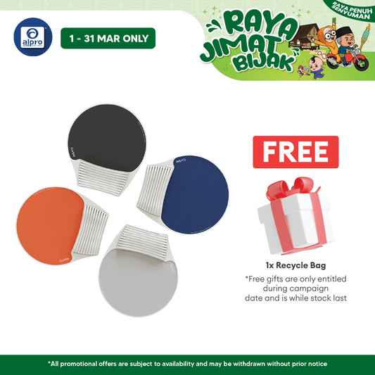 Curble Mouse Pad 1s (Grey/ Orange/ Navy/ Black) | Ergonomic Design Alpro Pharmacy