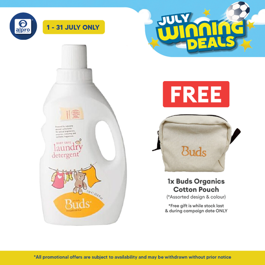 Buds Household Eco Baby Safe Laundry Detergent 1000ml | Gentle on Baby Skin Buds