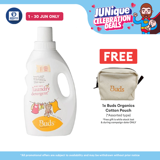 Buds Household Eco Baby Safe Laundry Detergent 1000ml | Gentle on Baby Skin Buds