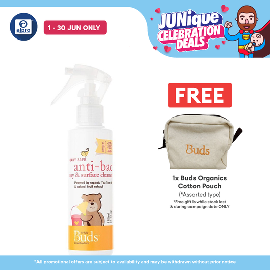 Buds Household Eco Baby Safe Anti-Bac Toy & Surface Cleaner 150ml | Ultra Safe Buds
