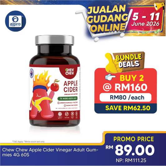 Chew Chew Apple Cider Vinegar Adult Gummies 60s |  Effective Fat Burner Chew Chew