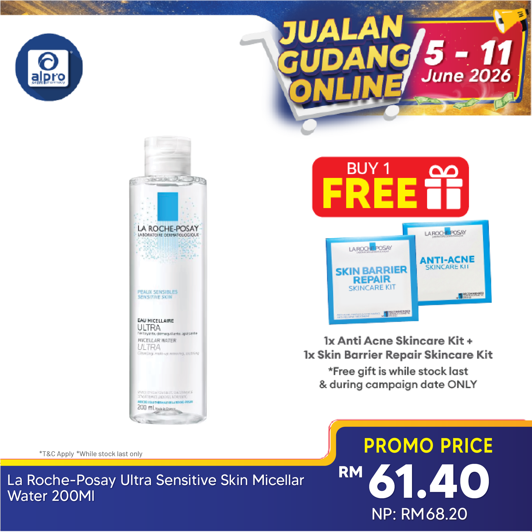 La Roche-Posay Ultra Sensitive Skin Micellar Water 200ml La Roche Posay