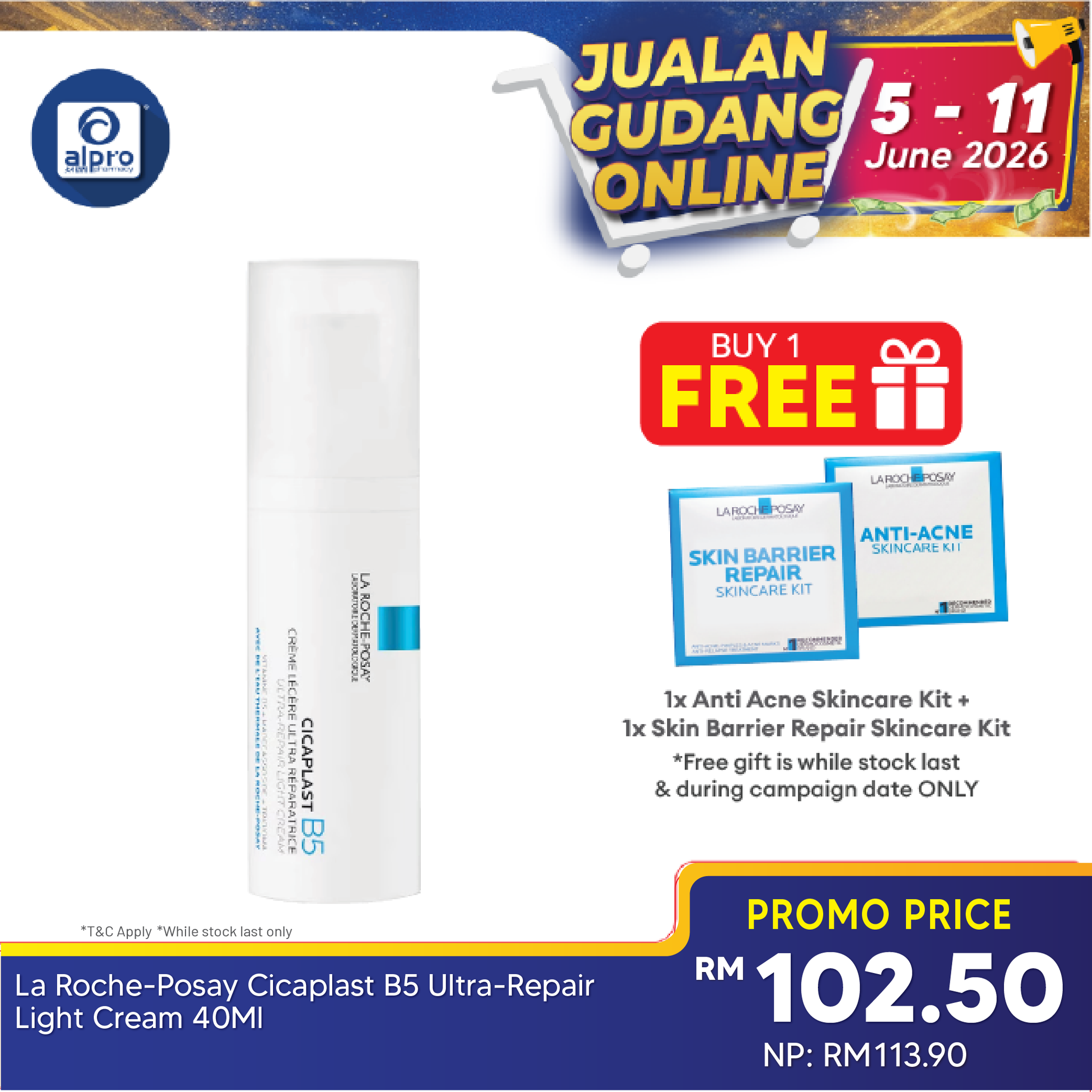 La Roche-Posay Cicaplast B5 Ultra-Repair Light Cream 40ml La Roche Posay