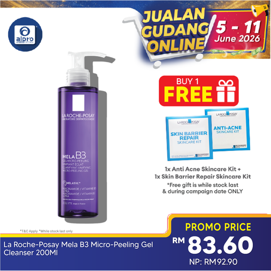 La Roche-Posay Mela B3 Micro-Peeling Gel Cleanser 200ml | Purifies and Renews Skin La Roche Posay