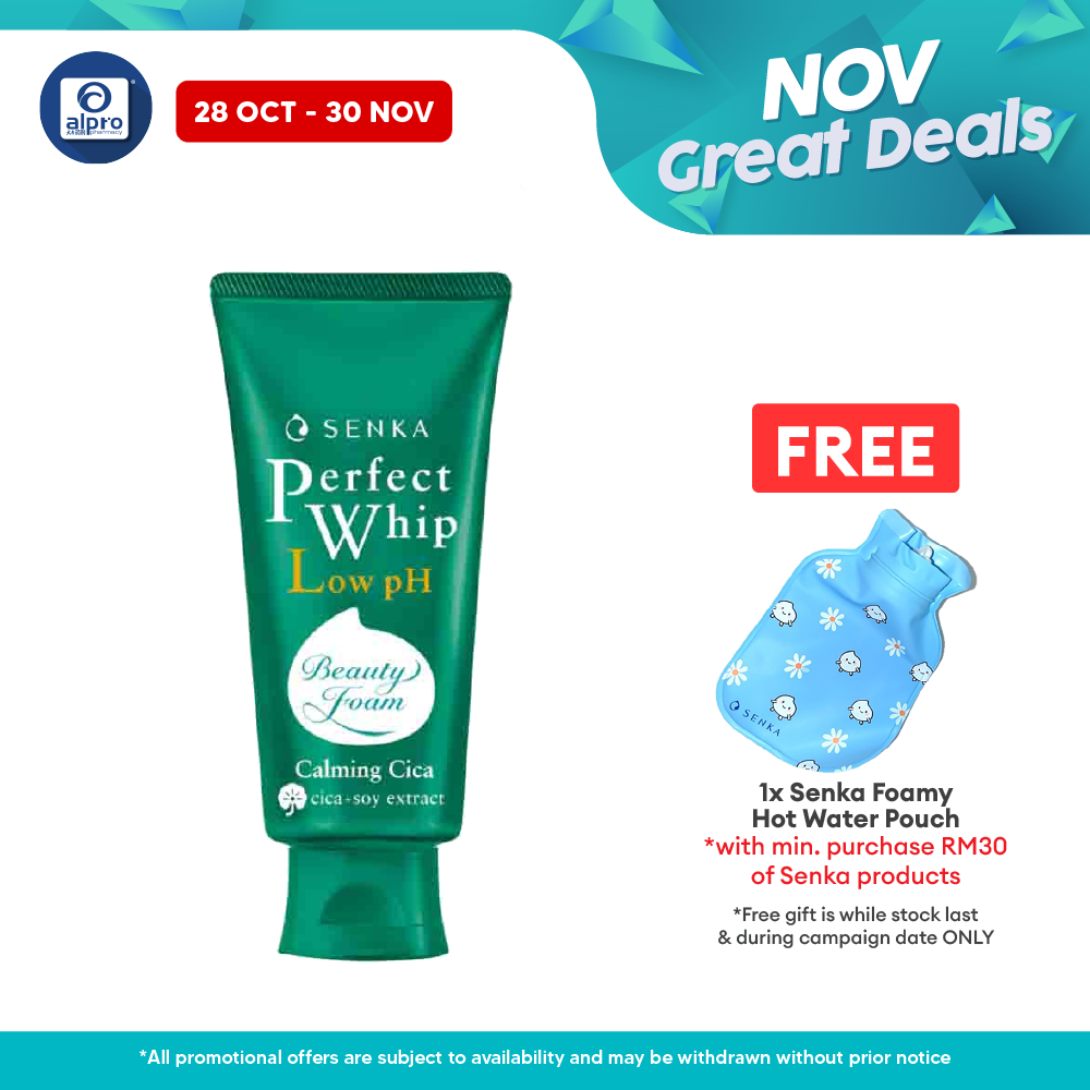 Senka Perfect Whip Low PH Cica Facial form Cleanser 100g Alpro Pharmacy