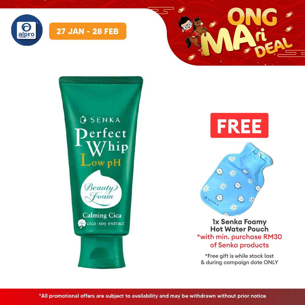 Senka Perfect Whip Low PH Cica Facial form Cleanser 100g