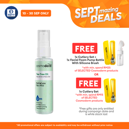 Cosmoderm Tea Tree Oil Hydracalm Face Mist 50ml Alpro Pharmacy