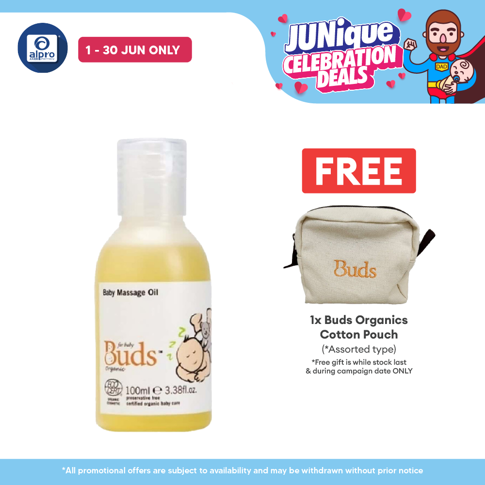 Buds Cherished Organics Baby Massage Oil 100ML Buds