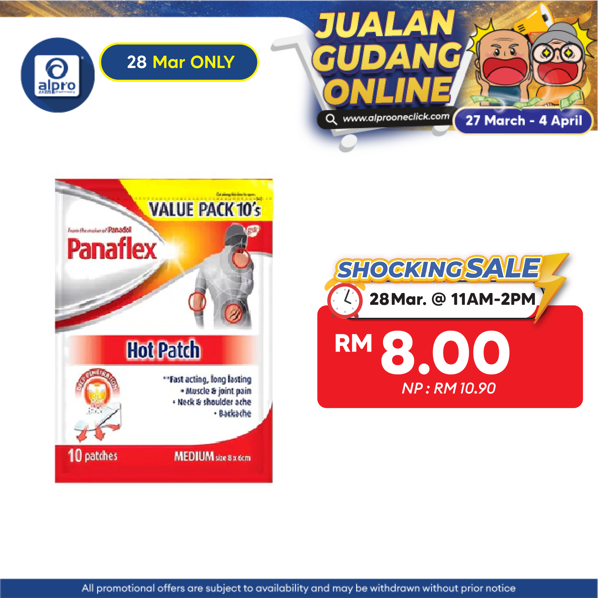 Panaflex Hot Patch 10s Value Pack | Provides Temporary Muscular Relief Protectist