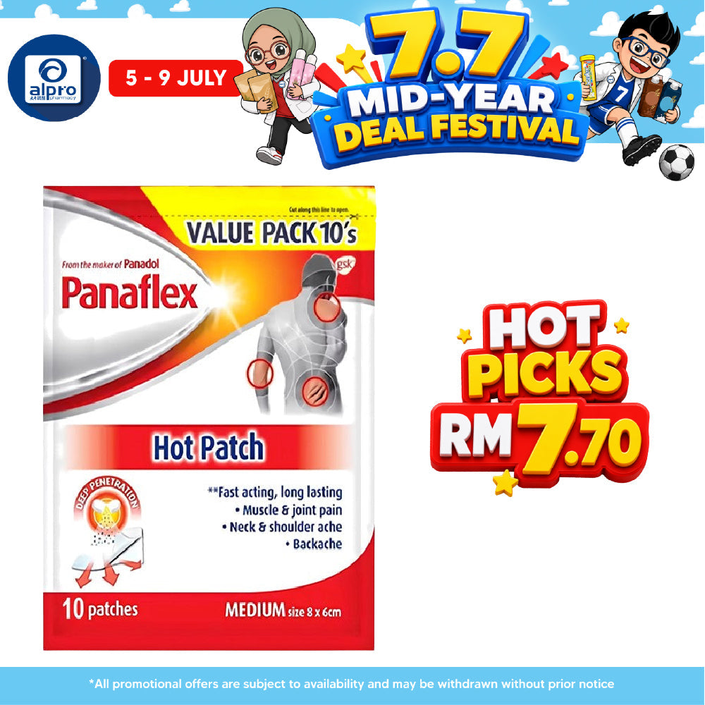 Panaflex Hot Patch 10s Value Pack | Provides Temporary Muscular Relief Panaflex